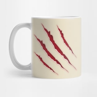 halloween t-shirt claw marks Mug